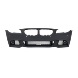 Front bumper in sports design with PDC holes, SRA and fog lights suitable for 5 Series F10 Sedan built 01.2010-06.2015 and F11 Touring built 04.2010-