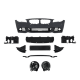 Frontstoßstange im Sport-Design mit PDC-Bohrungen, SRA und Nebelscheinwerfern passend für 5er F10 Limousine Baujahr 01.2010-06.2015 und F11 Touring ab Baujahr 04.2010-