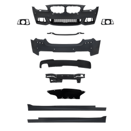 Bumper kit in sports design including side skirts with PDC holes suitable for BMW 5 Series F10 LCi model year 2013-2017