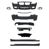 Bumper kit in sports design including side skirts with PDC holes suitable for BMW 5 Series F10 LCi model year 2013-2017