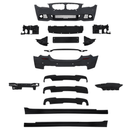 Bumper kit set including side skirts with PDC holes suitable for BMW 5 Series F10 Sedan built 2010 - 2013