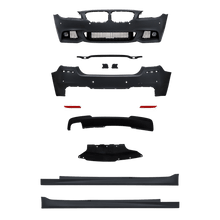 Load image into Gallery viewer, Bumper kit set including side skirts with PDC holes suitable for BMW 5 Series F10 Sedan built 2010 - 2013
