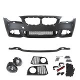 Frontstoßstange im Sport-Design mit PDC-Bohrungen, SRA und Nebelscheinwerfern passend für 5er F10 Limousine Baujahr 01.2010-06.2015 und F11 Touring ab Baujahr 04.2010-