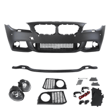 Load image into Gallery viewer, Front bumper in sports design with PDC holes, SRA and fog lights suitable for 5 Series F10 Sedan built 01.2010-06.2015 and F11 Touring built 04.2010-