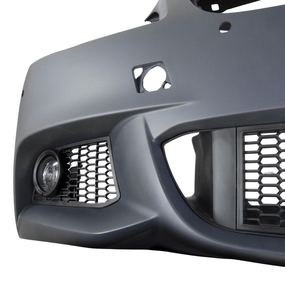 Front bumper in sports design with PDC holes, SRA and fog lights suitable for 5 Series F10 Sedan built 01.2010-06.2015 and F11 Touring built 04.2010-