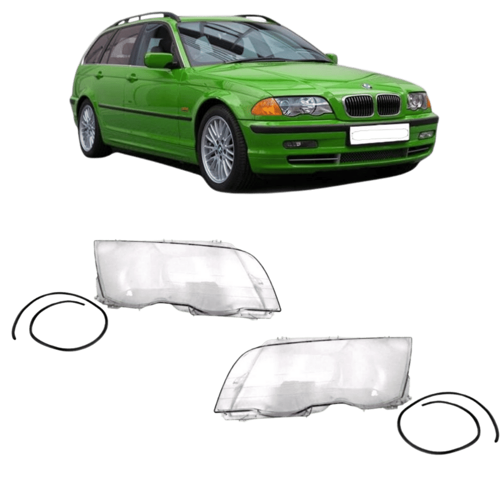 E46 headlight glass 