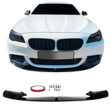 Front Spoiler Ansatz Lippe Stoßstange Performance Look schwarz glänzend passend für F10 F11 mit ABE passend für BMW 5er F10 Limo 01/10-06/13 + F11 Touring 04/10-