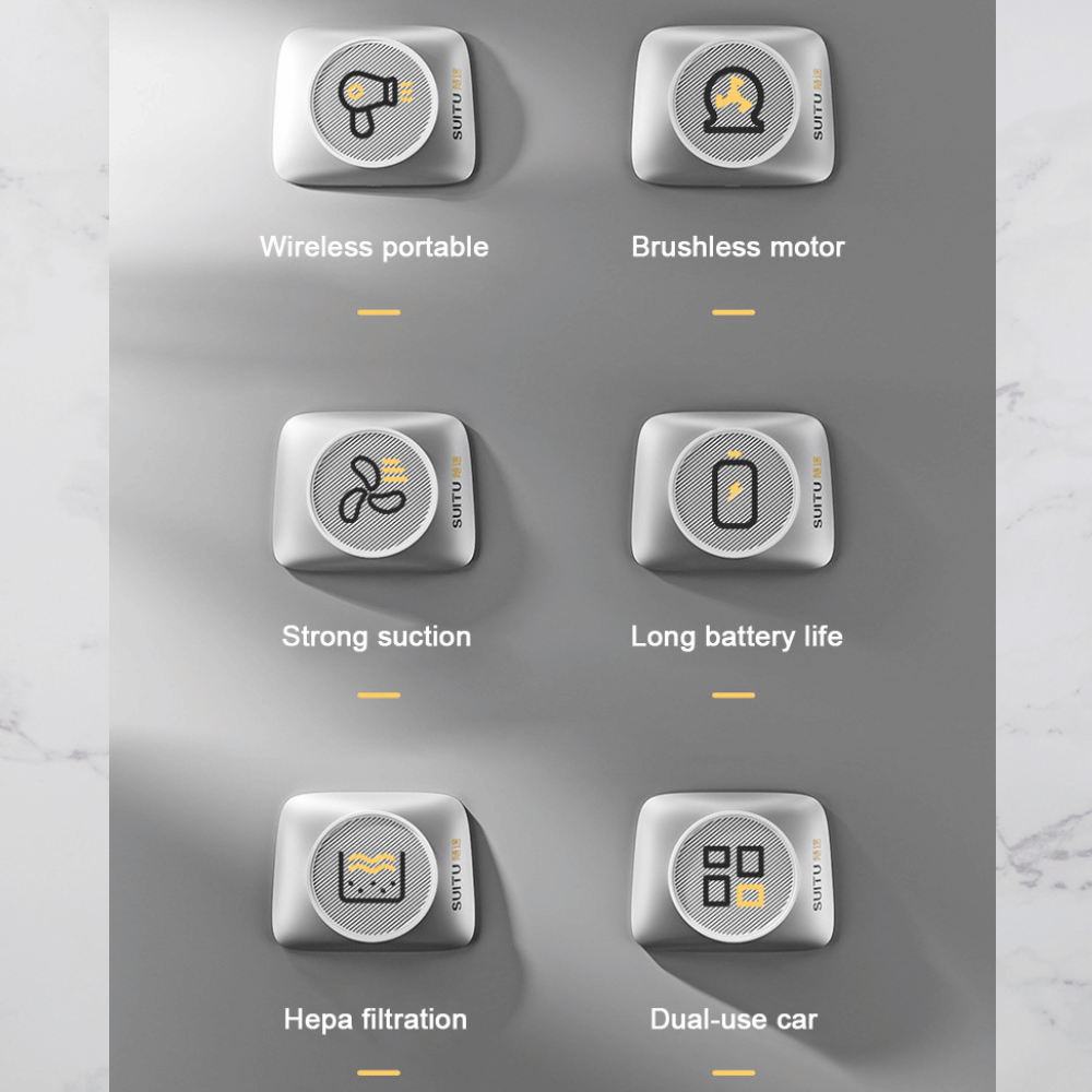 Kraftvoller 120W Car Vacuum Cleaner - 12000PA Saugkraft | Nass- und Trockensaugfunktion | Tragbarer Mini Handstaubsauger