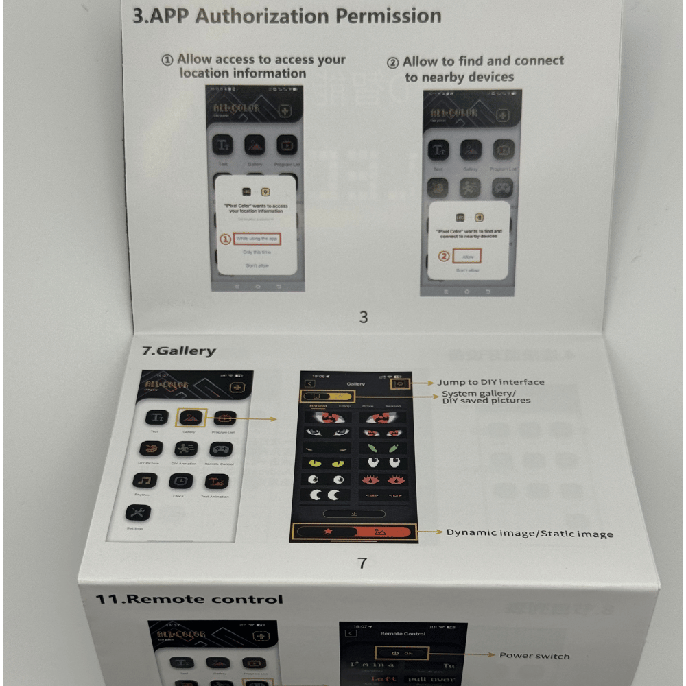 LED Pannel für die Scheibe mit App