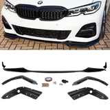 Sport-Performance Frontspoiler Lippe Schwarz glanz passt für BMW 3er G20 G21 M-Paket ab 2019