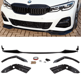 Sport-Performance etuspoileri huuli kiiltävä musta sopii BMW 3-sarjan G20 G21 M -pakettiin vuodelta 2019