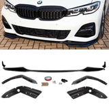 Sport-Performance Frontspoiler Lippe Schwarz glanz passt für BMW 3er G20 G21 M-Paket ab 2019