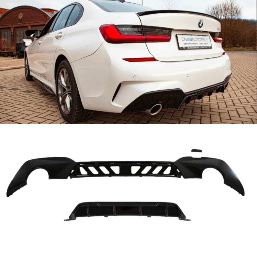 Sport-Performance Heckdiffusor schwarz glanz passt für BMW 3er G20 G21 M-Paket ab 2019