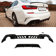 Load image into Gallery viewer, Sport-Performance rear diffuser black gloss fits for BMW 3 Series G20 G21 M-Package from 2019