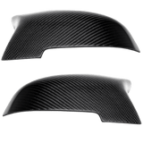 Spiegelkappen SET Echt Carbon / Schwarz Glanz passend für BMW F10 F11 F07 F18 F06 F12 F13