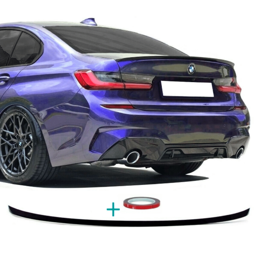 SET Sport-Performance Heckspoiler Hecklippe Schwarz glanz 668 passend für BMW G20 + 3M + ABE