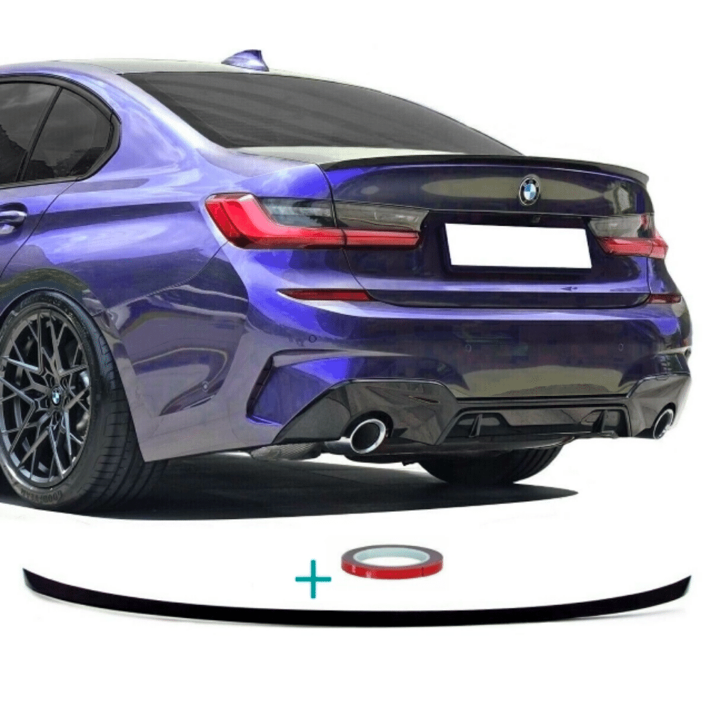 SET Sport-Performance rear spoiler rear lip black gloss 668 suitable for BMW G20 + 3M + ABE