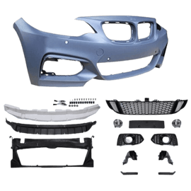 Front bumper for BMW F22 F23 in sport design with PDC recess, without recess for SRA including fog lights suitable for BMW 2 Series F22 / F23, 2013-2017