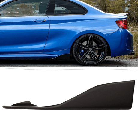 Seitenspoiler Flaps Ansätze hochglanz oder Matt passend für BMW 2er F87 mit M2 Seitenschwellern