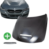 Set Sport Motorhaube + Lufteinlass schwarz passt für BMW 3er F30 F31 4er F32 F33 F36 nicht M3 GTS