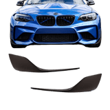 Performance Front Spoiler Set Flaps Ecken schwarz matt passend for BMW 2er F87 und M2 Look Stoßstangen