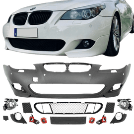 LCI front bumper ABS PDC+NSW+accessories fits for BMW E60 E61 also M-package *ABE