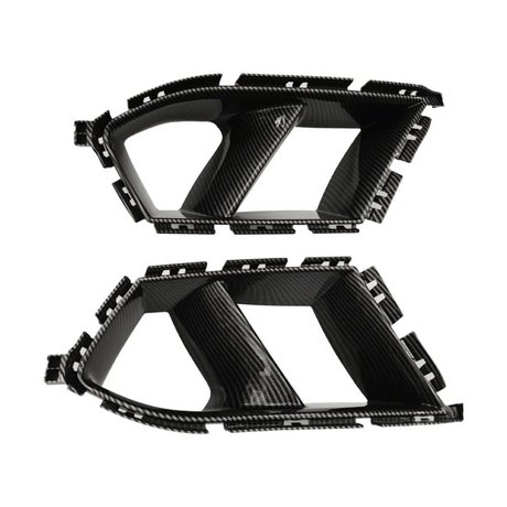 Lufteinlass-Abdeckungen Frontschürze für BMW M3 (G80) & M4 (G82 G83) – Carbon-Optik / Glanz-Schwarz