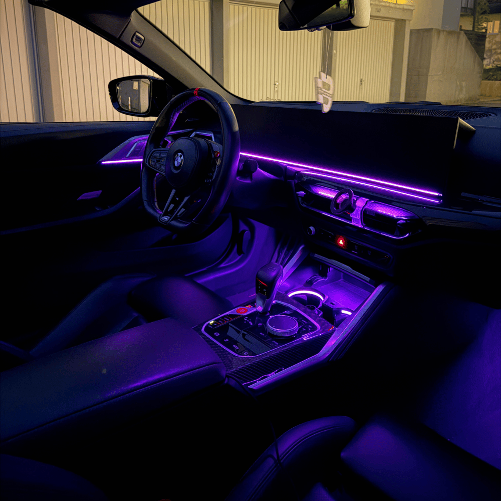 LED Ambientelicht Getränkehalter für BMW 3er (G20 G21), 4er (G22 G23 G26) & M2 M3 M4 (G87 G80 G82) – 11 Farben