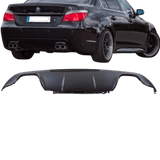 Heckdiffusor passt für BMW E60 E61 M Paket M5 4 Rohr Duplex 03-10 Schwarz Glanz