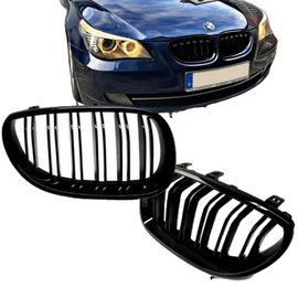 BMW E60 Nieren Hochglanz Schwarz Doppelsteg