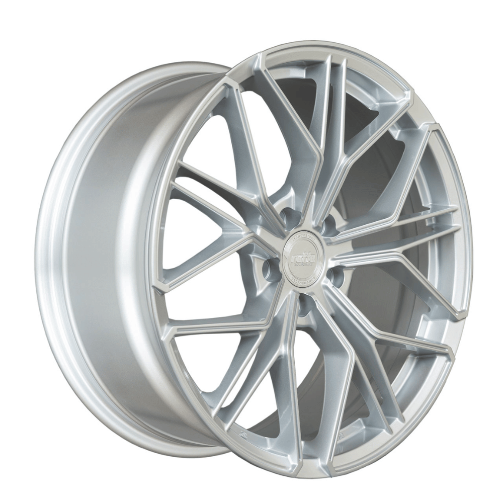 19 Zoll Komplettradsatz Raffa Wheels Classic Monoblock RS-03 | Silver Polished 8,5x19 ET45 LK 5x112 | VW Golf 5 6 7 8 inkl. GTI / Clubsport & R