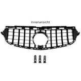 Kühlergrill Chrom mit Chromstreben - Passend für Panamericana GT Mercedes E-Klasse W212 S212 Facelift 2013-2016 + Distronic Aussparung