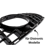 Kühlergrill Schwarz Sport - Passend für Panamericana GT Mercedes E-Klasse W212 S212 Facelift 2013-2016 + Distronic Aussparung