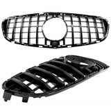 Kühlergrill Schwarz Sport - Passend für Panamericana GT Mercedes E-Klasse W212 S212 Facelift 2013-2016 + Distronic Aussparung