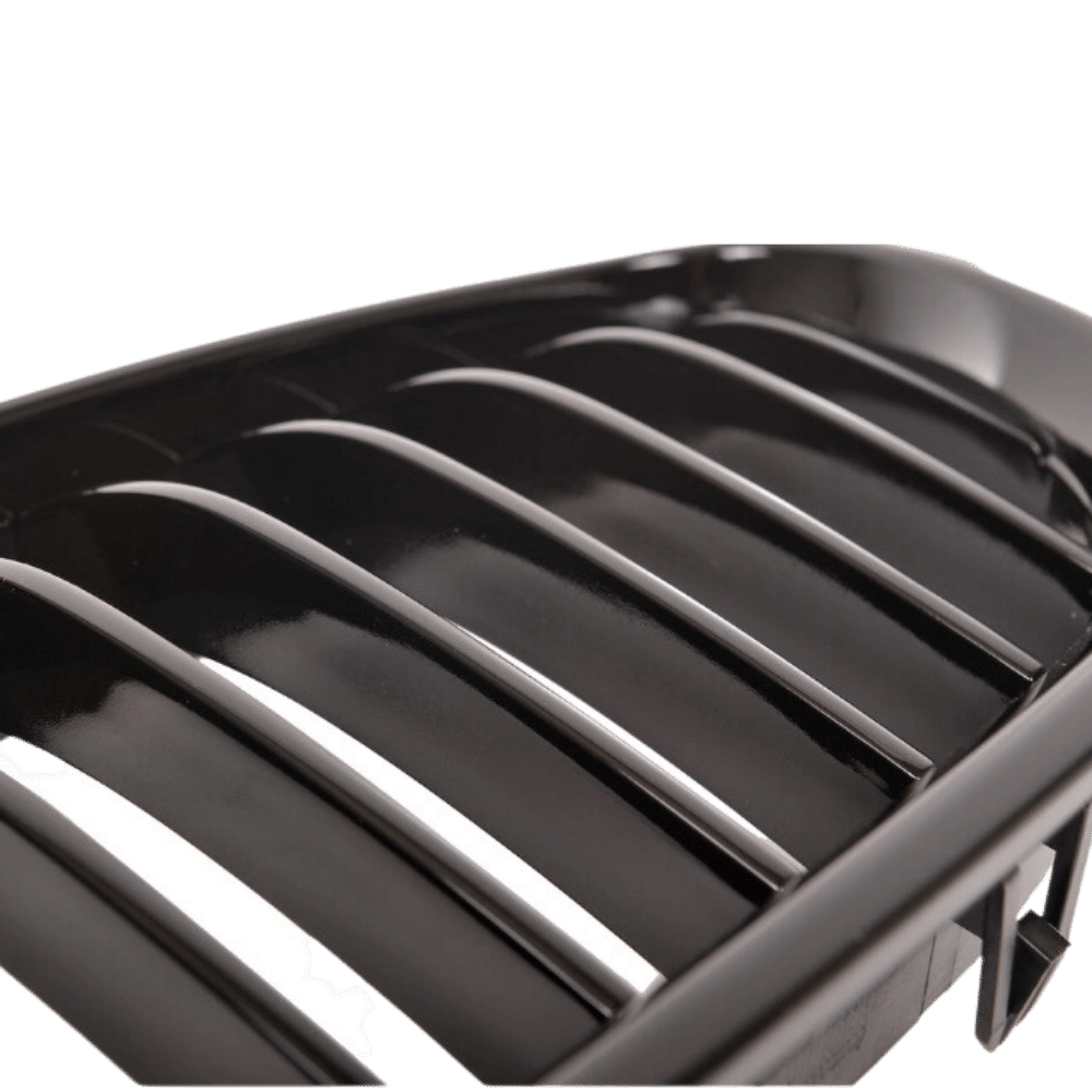 2x Kühlergrill Grill Schwarz Glanz Klavierlack 10 Streben LCI Design passend für BMW F10 F11 auch M M5