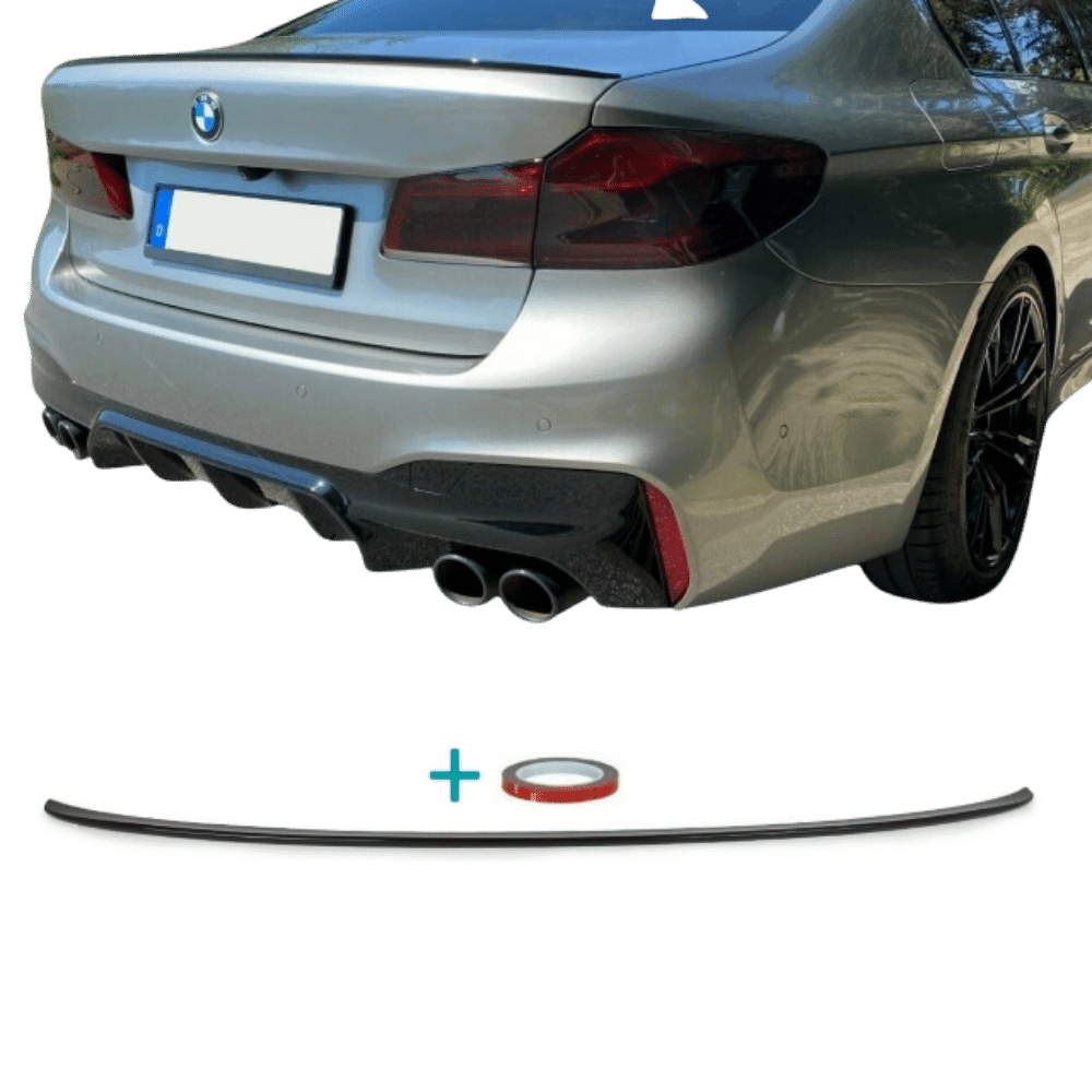 Sport-Performance Heckspoiler Hecklippe Schwarz Glanz passend für BMW 5er G30 2017> + ABE