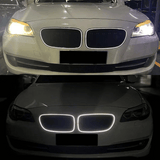 LED Nieren Grill für BMW 5er F10/F11 | 2010-2017 | Dual Lamellen Design Schwarz Glänzend