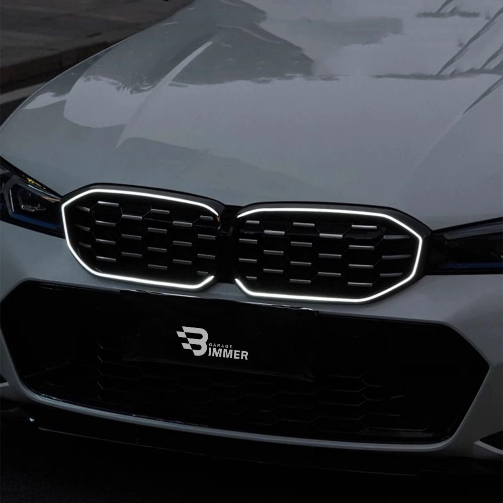 LED Nieren Grill für BMW 3er G20 | 2015-2019 | Dual Line Design Schwarz | Sport Optik