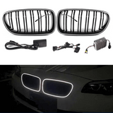 LED Nieren Grill für BMW 5er F10/F11 | 2010-2017 | Dual Lamellen Design Schwarz Glänzend