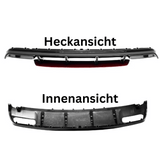 Heckdiffusor Set Schwarz + Rote Leiste & Blenden - Passend für Mercedes A-Klasse W176
