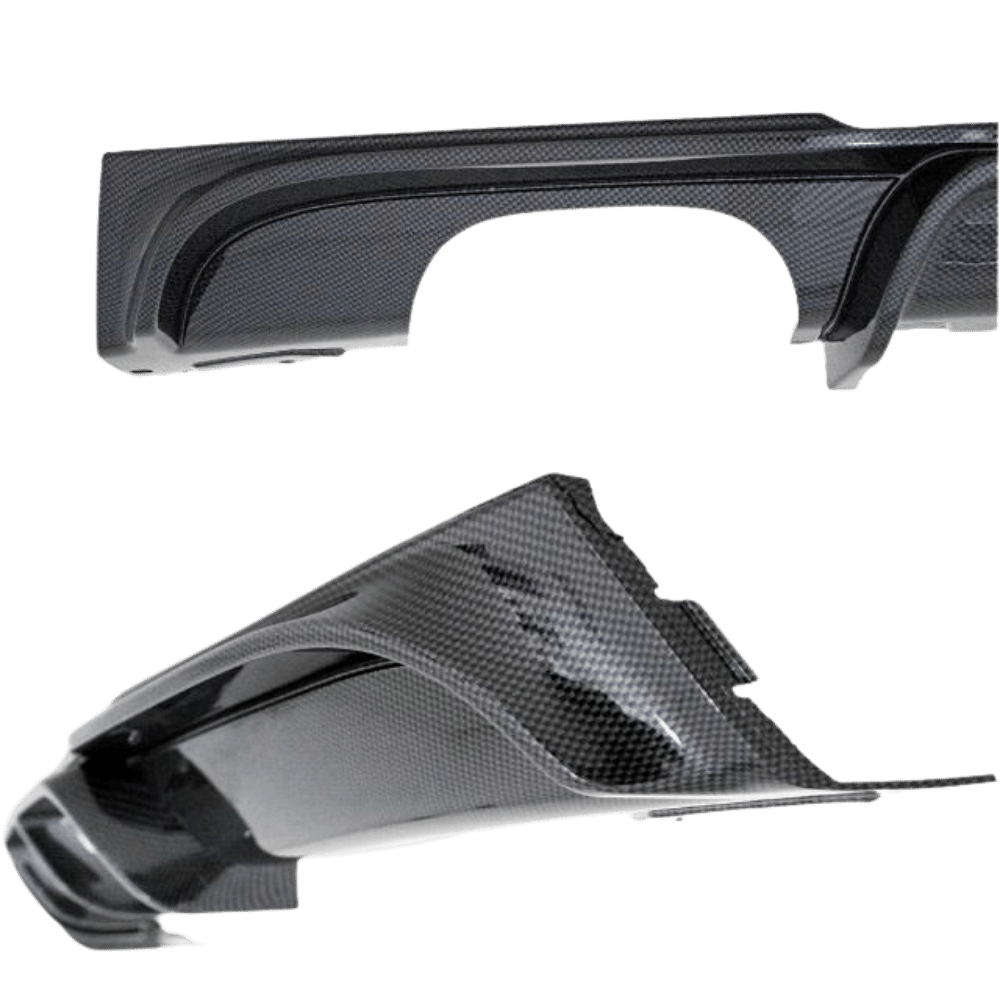 Heckdiffusor Heckschürzeneinsatz Glanz Performance Doppelendrohr links passend für 3er F30 passend für BMW 3er F30 F31 2011-2019