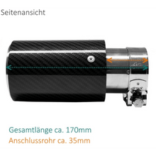 Load image into Gallery viewer, 2x Sport-Performance Exhaust Tips 90mm Tailpipes Carbon Gloss fits for BMW F20 F21 F22 F23 F30 F31 F32 F33 F36 135i 235i 335i 435i