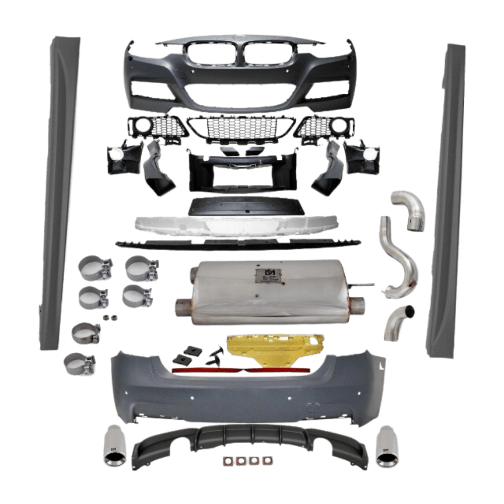 Bodykit bumper 335d performance conversion + exhaust system for SRA/PDC fits for BMW 3 Series F30 11-17 series &amp; M-package