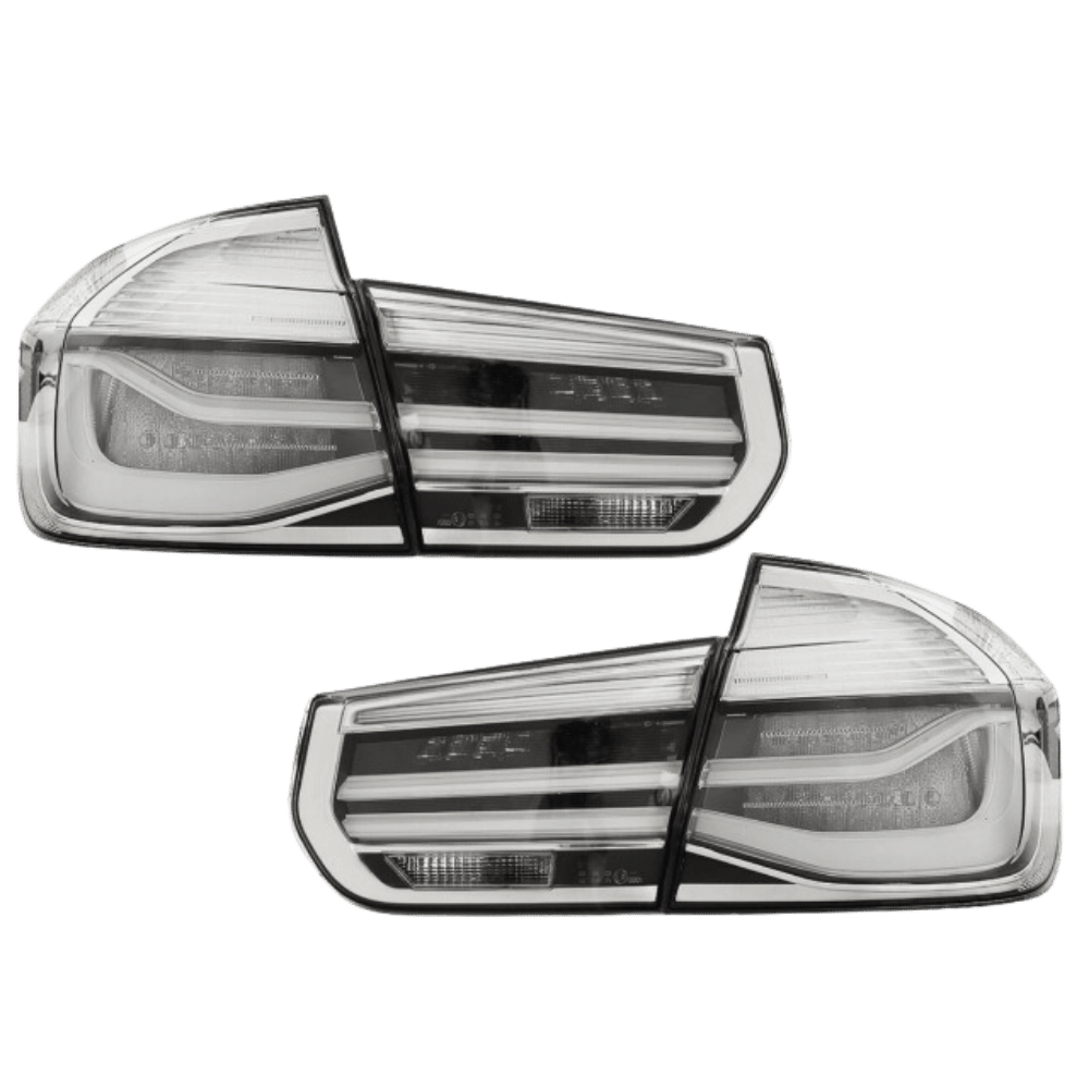 LED Lightbar Rückleuchten SET Weiss Facelift Design passt für BMW 3er F30 Limousine 2011-2015