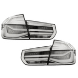 LED Lightbar Rückleuchten SET Weiss Facelift Design passt für BMW 3er F30 Limousine 2011-2015