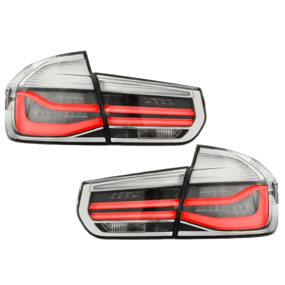 LED Lightbar Rückleuchten SET Weiss Facelift Design passt für BMW 3er F30 Limousine 2011-2015