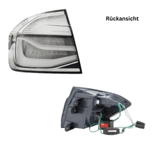 Laden Sie das Bild in den Galerie-Viewer, LED Lightbar Rückleuchten SET Weiss Facelift Design passt für BMW 3er F30 Limousine 2011-2015