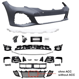 Front bumper for BMW G20, JMT in sport design, with fog lights and with recess for PDC and Park Assistant, without ACC suitable for BMW 3 Series G20, JMT, 2019- G21