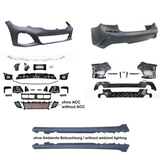 Stoßstangen Kit vorne und hinten im Sport-Design inkl. Seitenschweller mit PDC-Bohrungen und Parkassistent v. und h., ohne ACC passend für BMW 3er, G20, Bj. 2019-