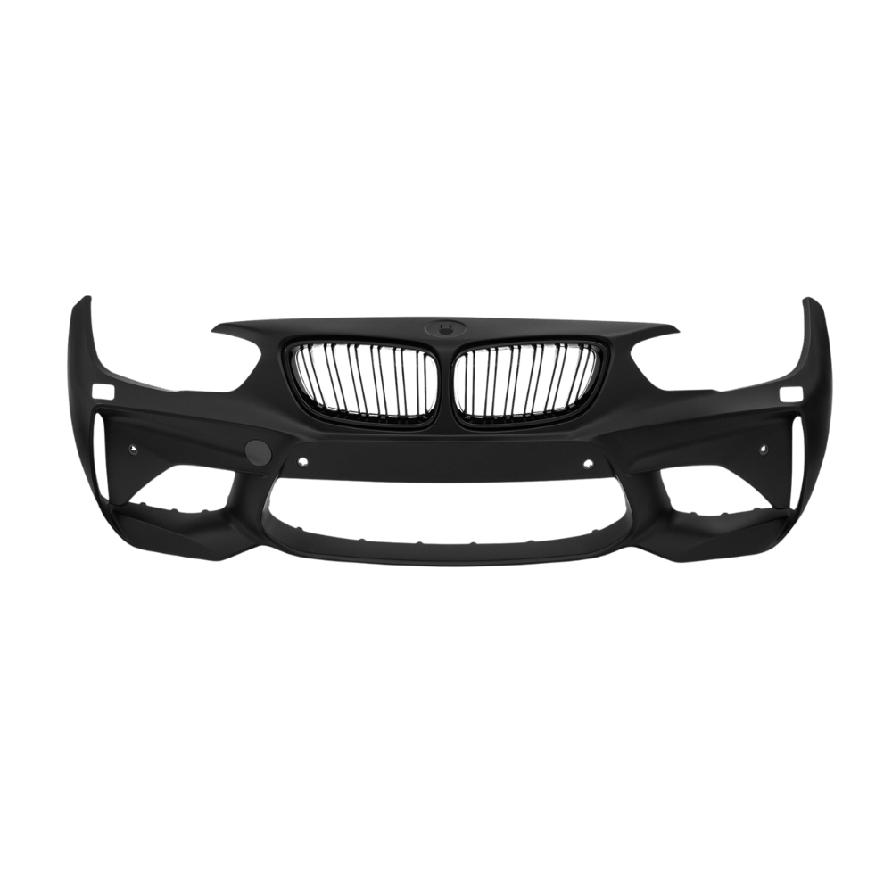 Facelift front bumper in sport design including grills with PDC holes and SRA suitable for BMW F20 LCi / F21 LCi, 2015-2018